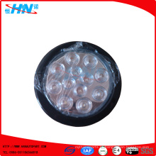 Branco 12-LED luz cauda redonda